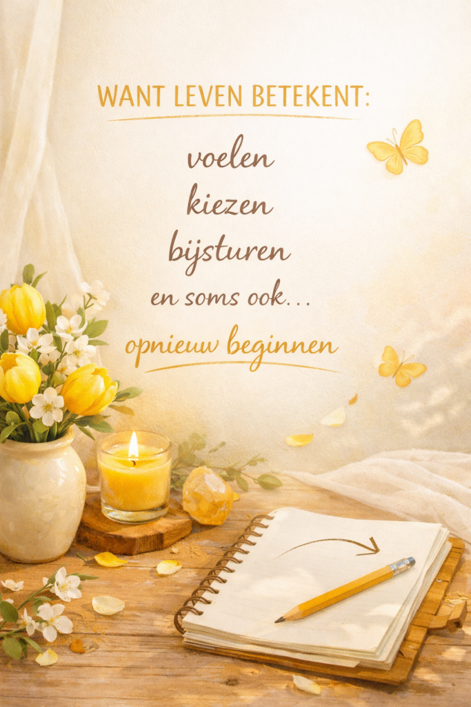 een plan maken is één ding… het ook écht leven is iets anders